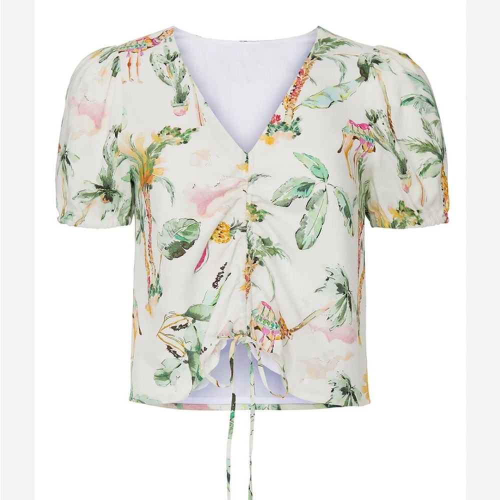 Line + Dot Jaclyn Ruched Detail Top